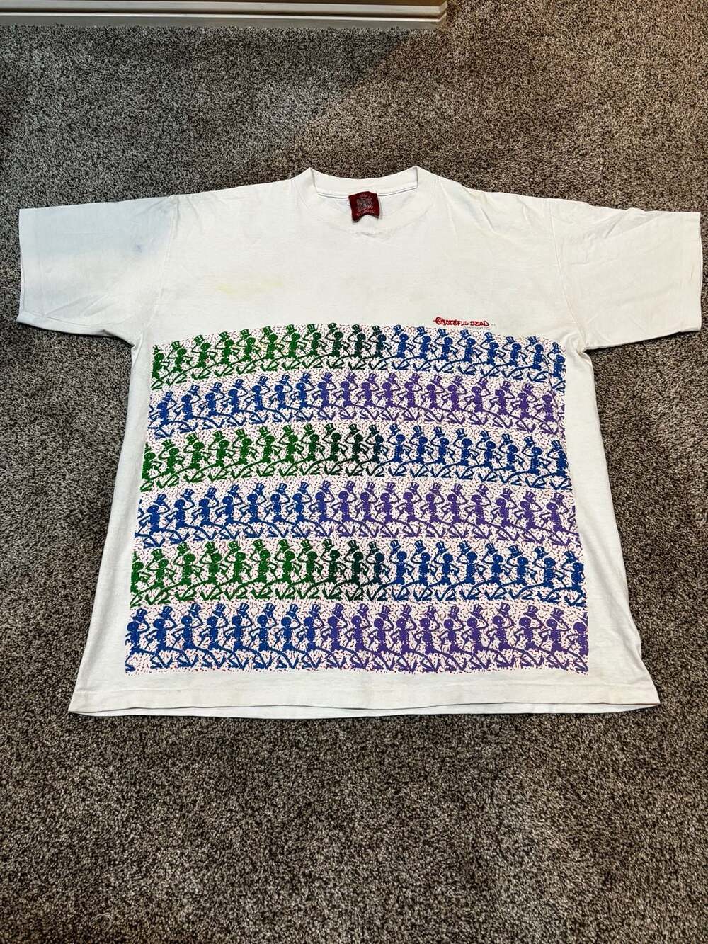 Vintage 1992 Grateful Dead Dancing Skeletons Graphic T-Shirt